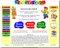 ESL KidStuff's welcome page